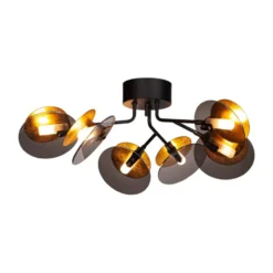Turno plafond Ø66 cm, Matt svart-guld