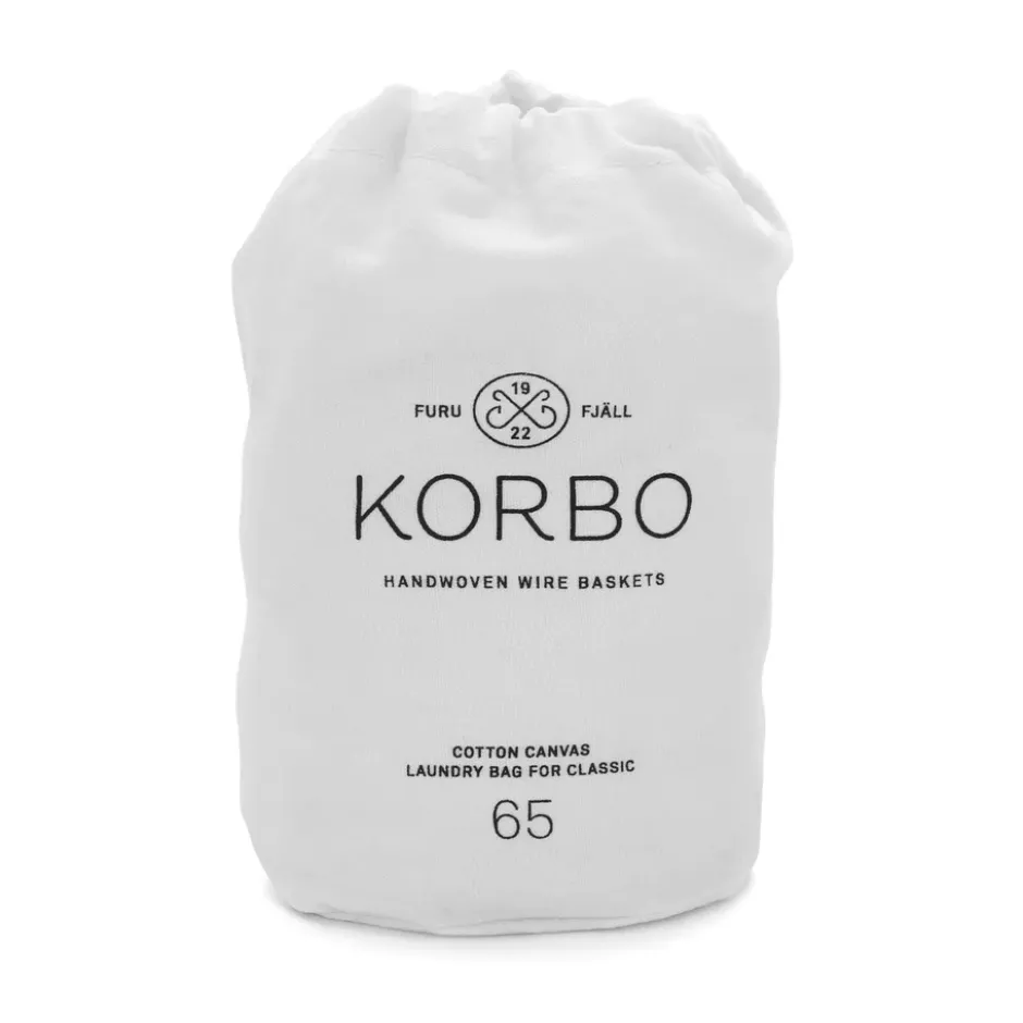 Tvättsäck till Korbokorg, vit 65 l