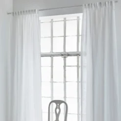 Twilight gardin med veckband 140x290 cm, White
