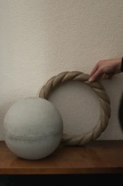 Twine krans Ø27 cm, Beige