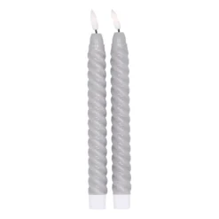 Twisted LED-ljus 25 cm 2-pack, Grå