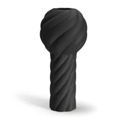 Twist pillar vas 34 cm, Black