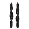 Twist twisted candles skruvade ljus 23 cm 2-pack, Simply black