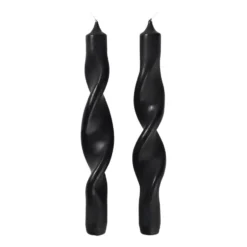 Twist twisted candles skruvade ljus 23 cm 2-pack, Simply black