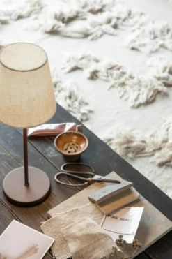 Tyra table portable bordslampa Ø14 cm, Coffee