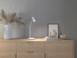 Tyson bordslampa Ø5,5 cm, Vitstruktur