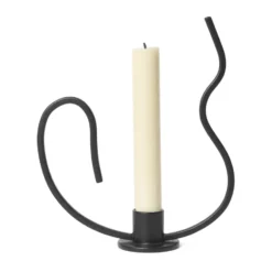 Valse ljusstake low, Black