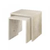 Varu sidobord 2 delar, Travertine