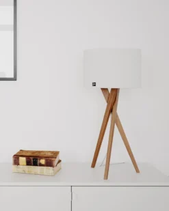 Vega bordslampa 55 cm, Vaxad ek-vit