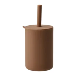 Vega mugg med sugrör silikon, Hazel