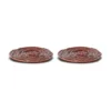 Veggie glasunderlägg Ø10 cm 2-pack, Vinröd