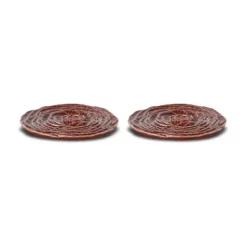 Veggie glasunderlägg Ø10 cm 2-pack, Vinröd
