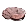 Venusmussla konstglas fat 30x33 cm, Rosa