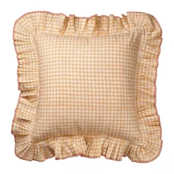 Vichy kuddfodral, Light Yellow, 40x40 cm
