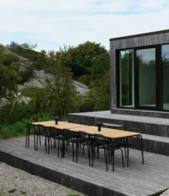Vig Robinia matbord 90x200 cm, Black