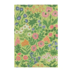 Vildblommor kökshandduk 35x50 cm, Grön