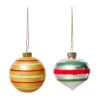 Vintage christmas glass ball No. 3 julkula 2 delar, Multi