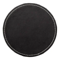 Visby glasunderlägg Ø10 cm 6-pack, Svart
