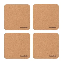 Viva glasunderlägg 9,6x9,6 cm 4-pack, Kork