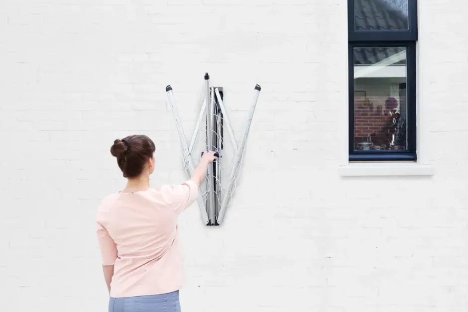 WallFix torkvinda 24 m med tygöverdrag, Grå