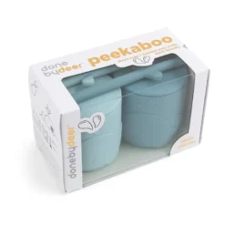 Wally mugg med peekaboo sugrör 2-pack, Blue