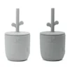 Wally mugg med peekaboo sugrör 2-pack, Grey