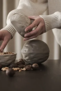 Walnut skål med lock, Dust