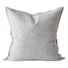 Washed linen kuddfodral 50x50 cm, Grey-white