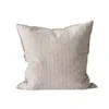 Washed linen kuddfodral 50x50 cm, Hazelnut stripe