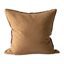 Washed linen kuddfodral 50x50 cm, Hazelnut