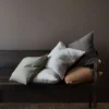 Washed linen kuddfodral 50x50 cm, Taupe