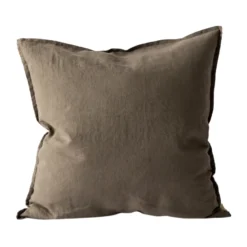 Washed linen kuddfodral 50x50 cm, Taupe