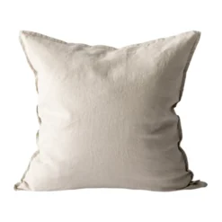 Washed linen kuddfodral 50x50 cm, Warm grey