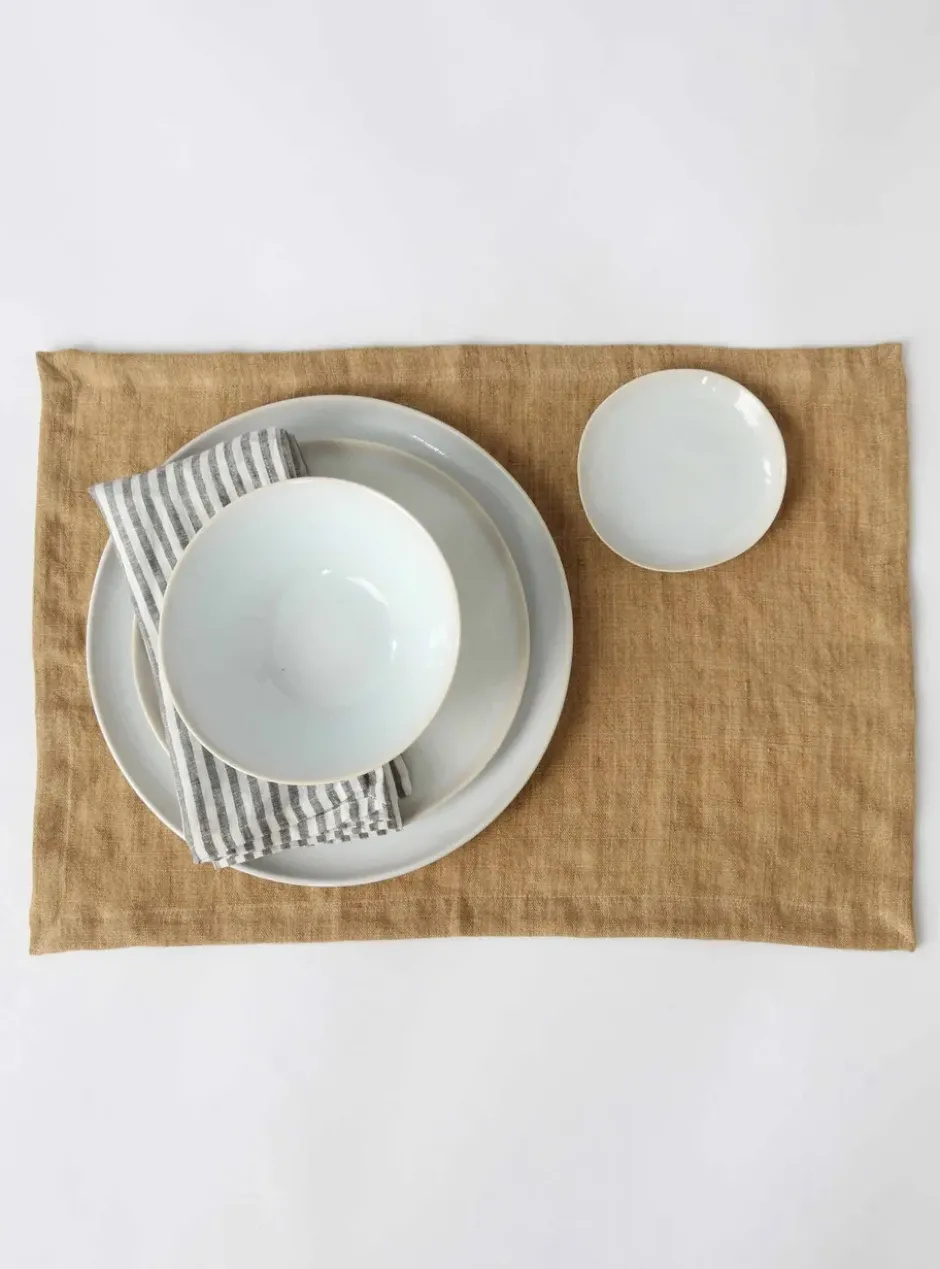Washed linen tygservett 45x45 cm, Grey-white