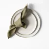 Washed linen tygservett 45x45 cm, Olive