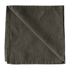 Washed linen tygservett 45x45 cm, Taupe