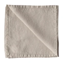 Washed linen tygservett 45x45 cm, Warm grey