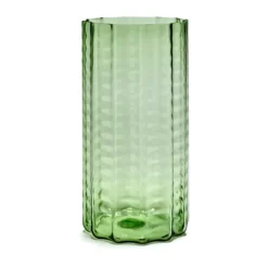 Waves 03 vas 35 cm, Green-clear