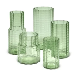 Waves 02 vas 28 cm, Green-clear