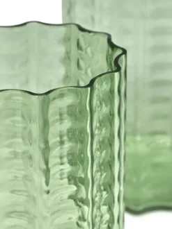 Waves 05 vas Ø16x35 cm, Green-clear