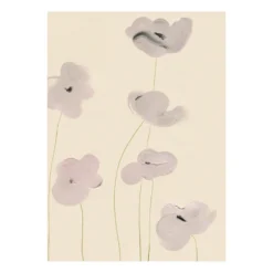 White Vallmo poster, 30x40 cm