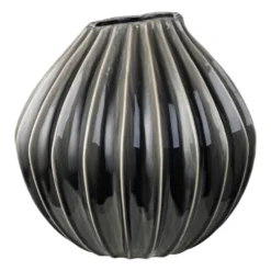 Wide vas smoked pearl, 40 cm