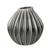 Wide vas smoked pearl, 25 cm