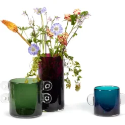 Wind & Fire vas med öra 31 cm, Aubergine