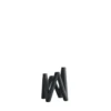 W ljusstake 24 cm, Black