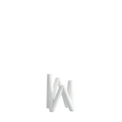 W ljusstake 24 cm, Bone white