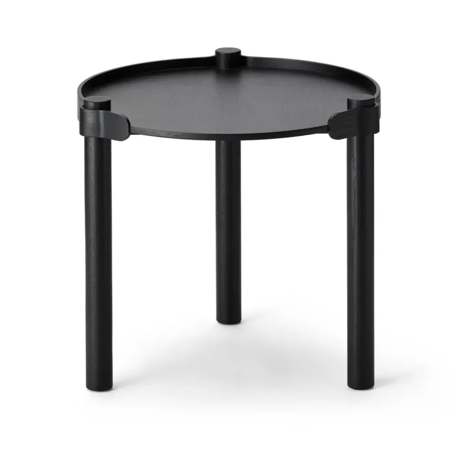 Woody bord Ø45 cm, Black stained oak