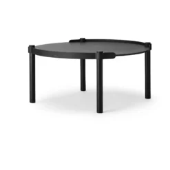 Woody bord Ø80 cm, Black stained oak
