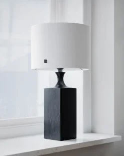 Woody bordslampa 56 cm, Svart-vit