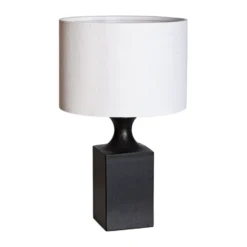 Woody bordslampa 41 cm, Svart-vit